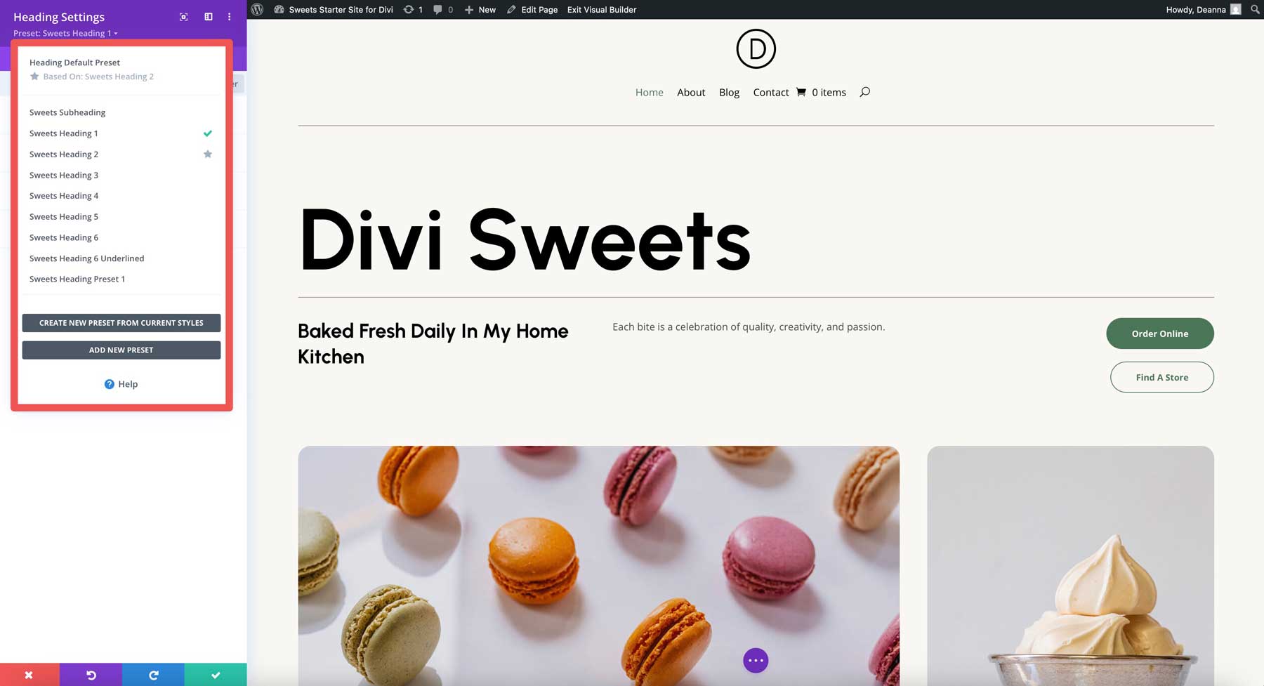 Diviのスイーツスターターサイト