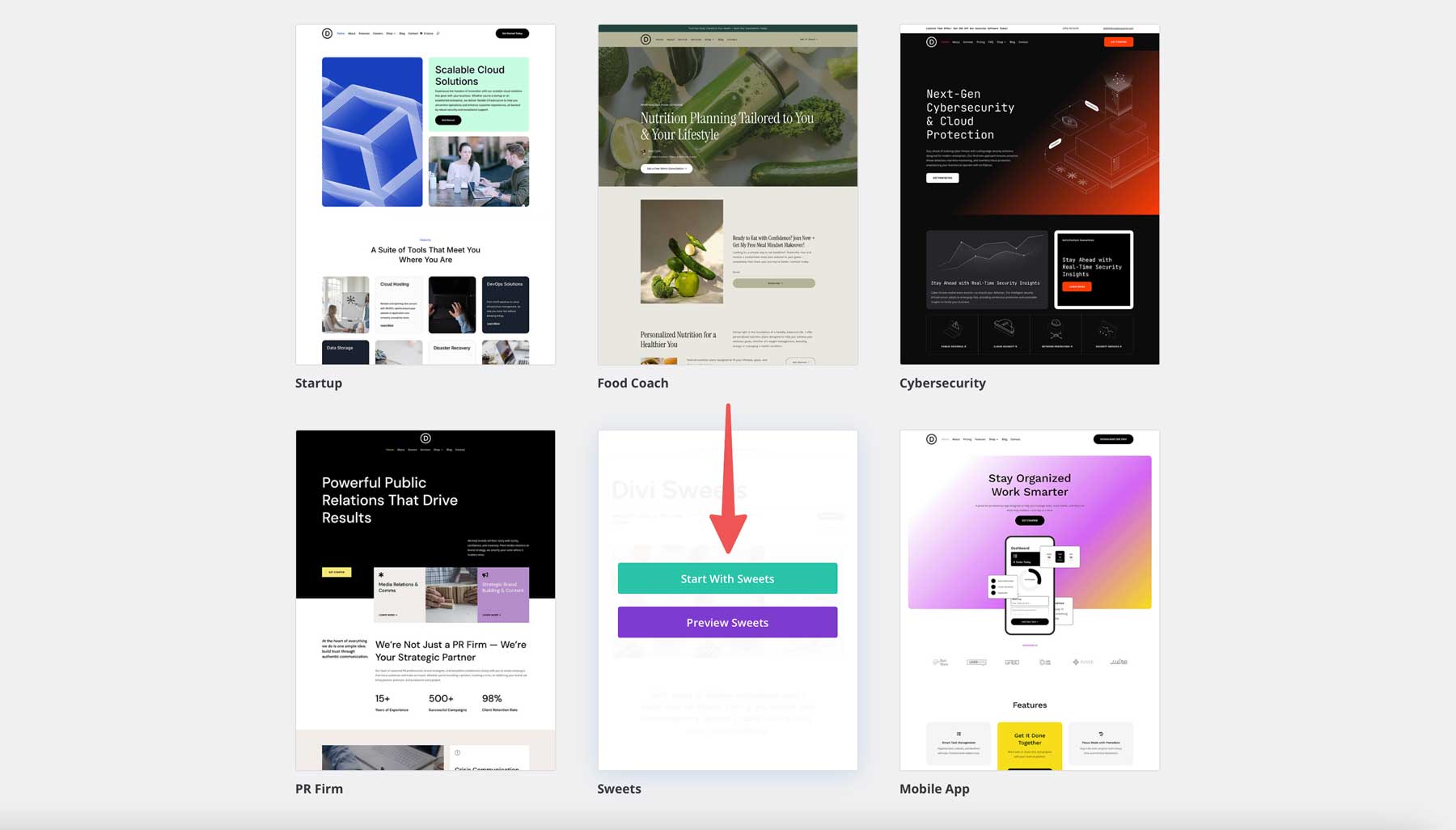 Diviのスイーツスターターサイト