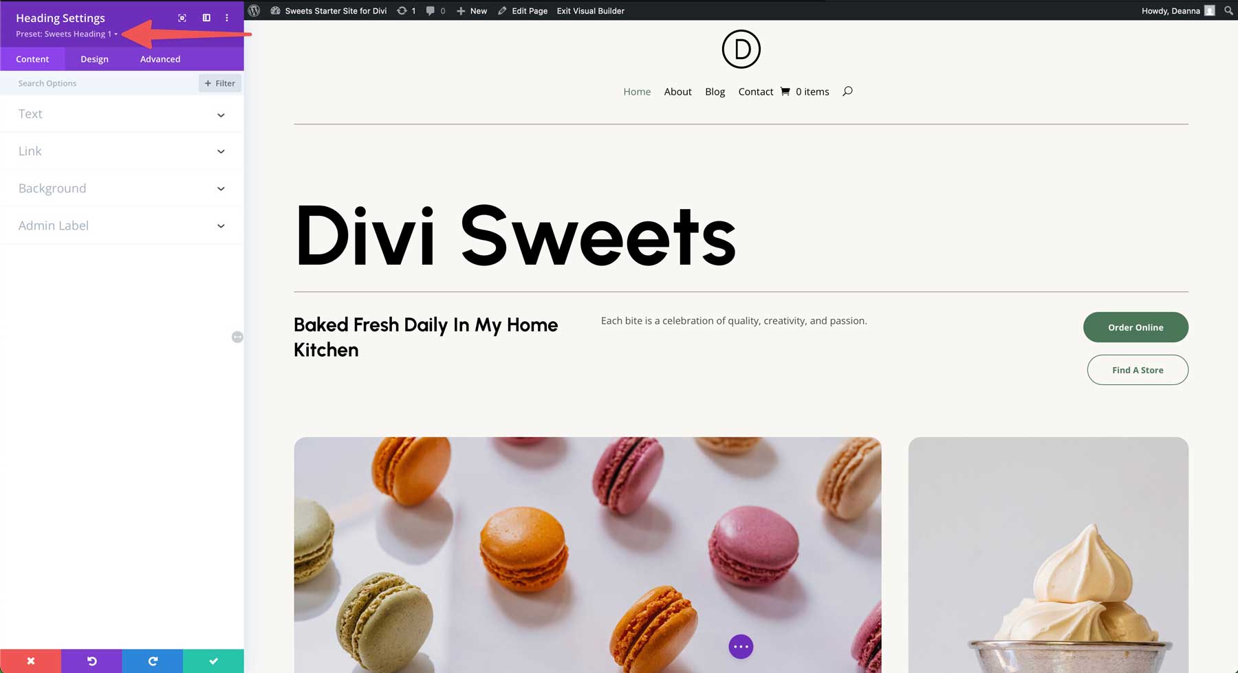 Diviのスイーツスターターサイト