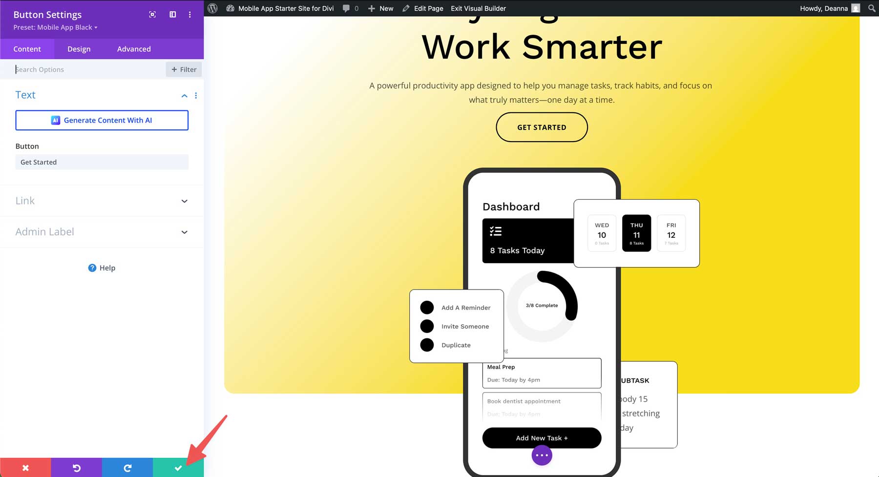 Situs starter aplikasi seluler untuk divi