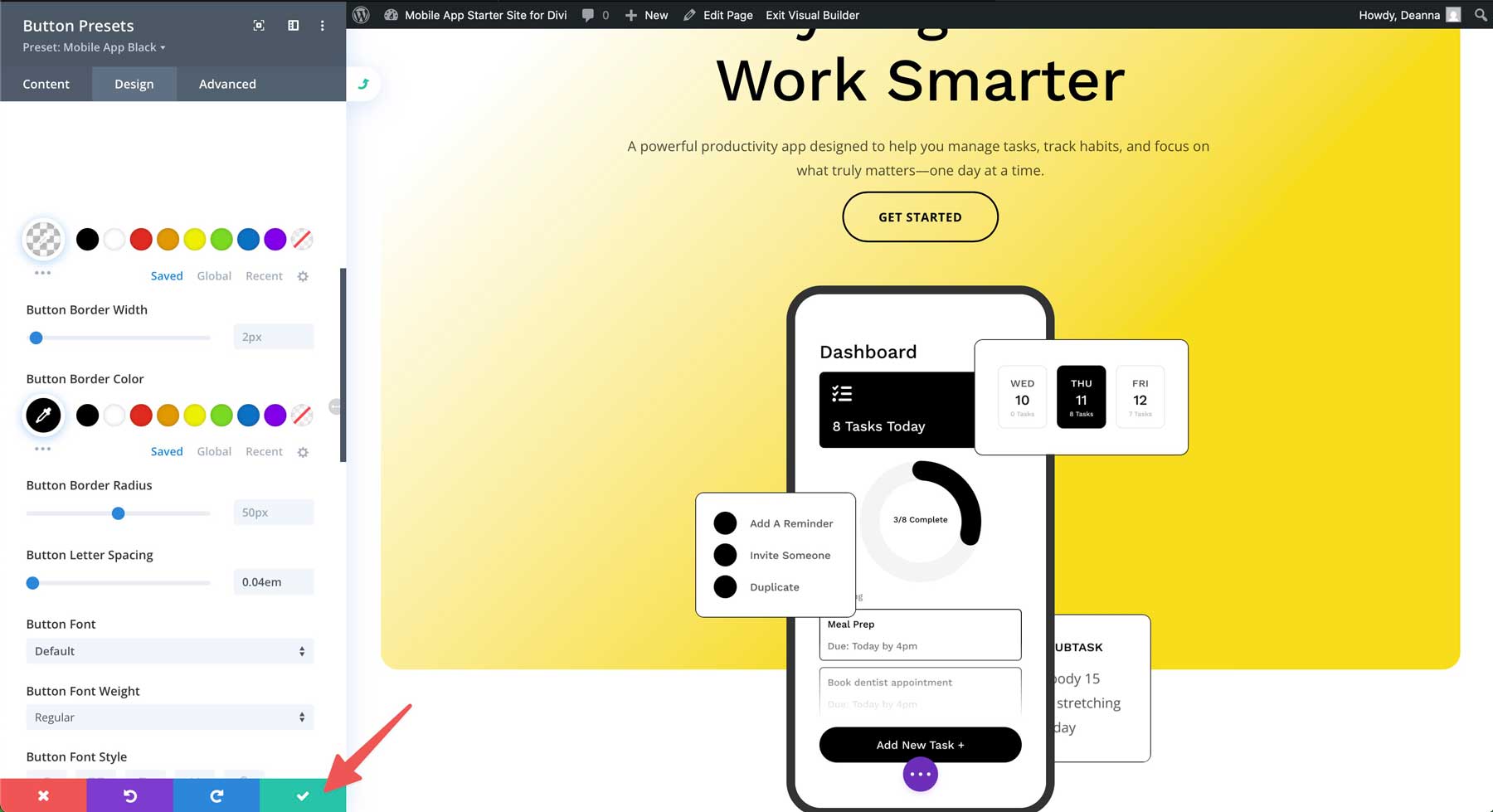 Situs starter aplikasi seluler untuk divi