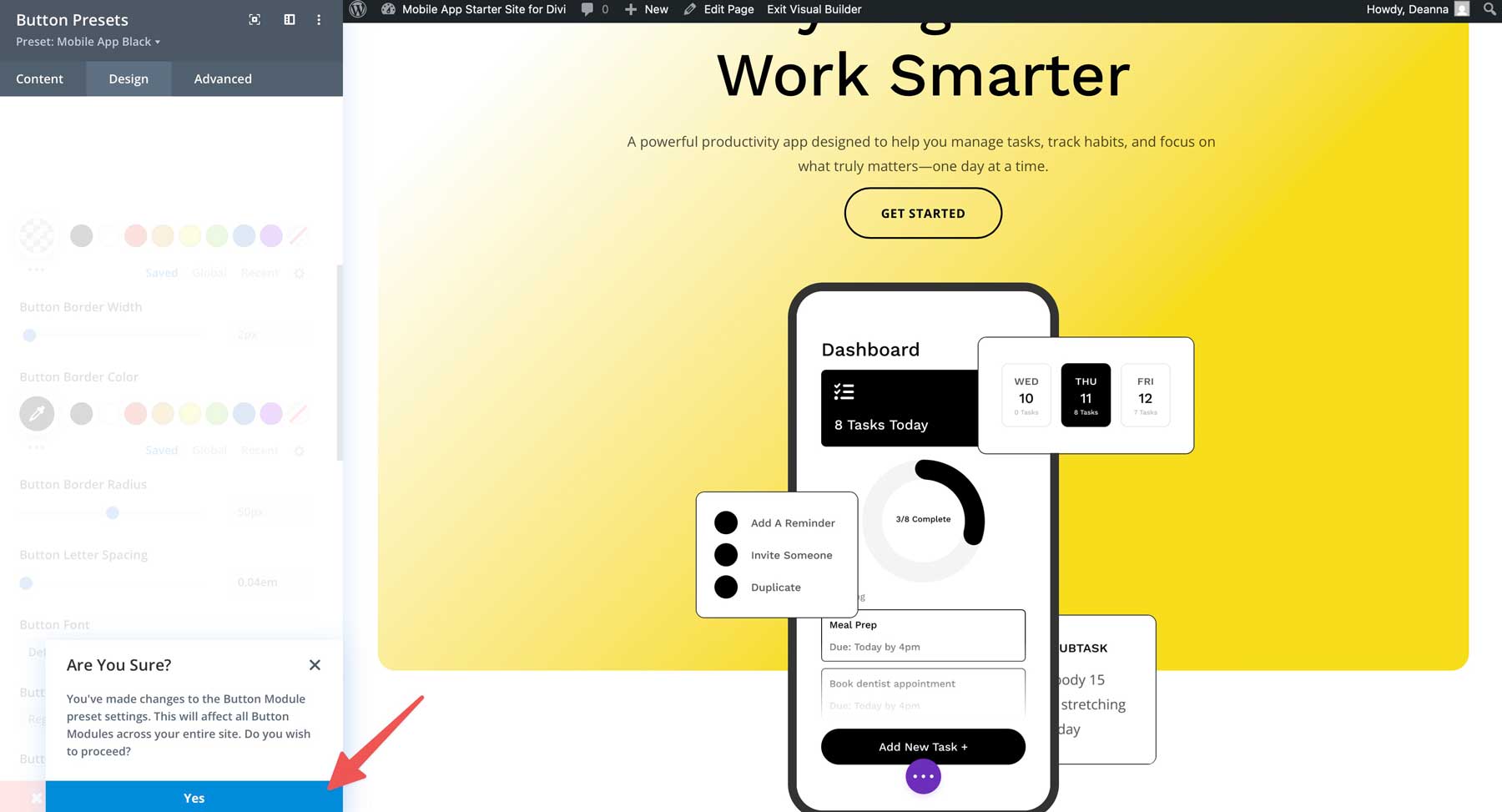 Situs starter aplikasi seluler untuk divi