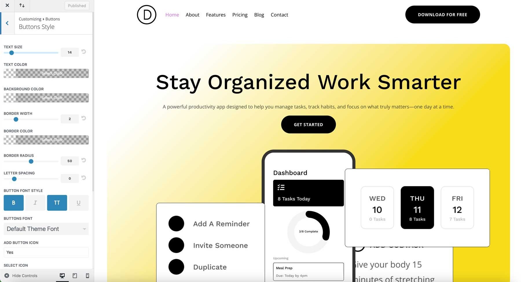 Situs starter aplikasi seluler untuk divi