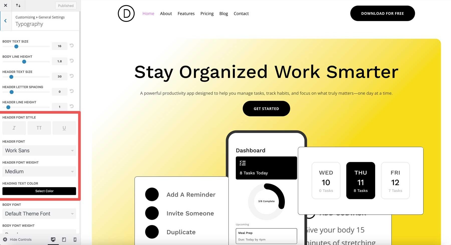 Situs starter aplikasi seluler untuk divi