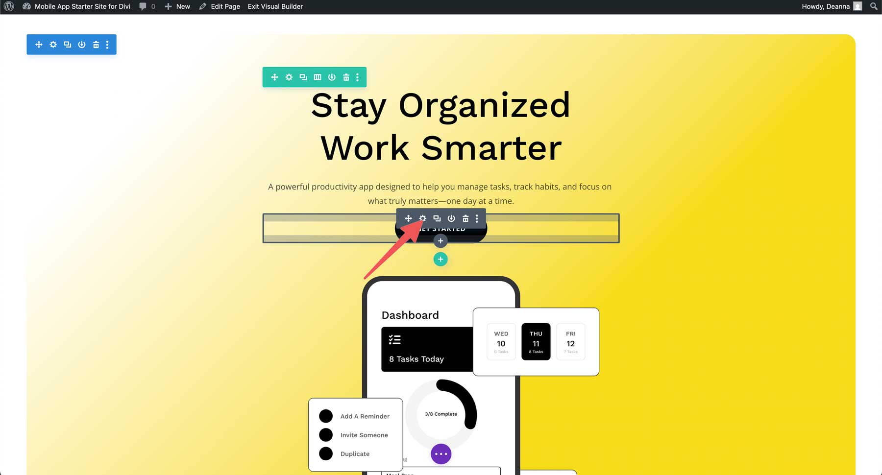 Situs starter aplikasi seluler untuk divi