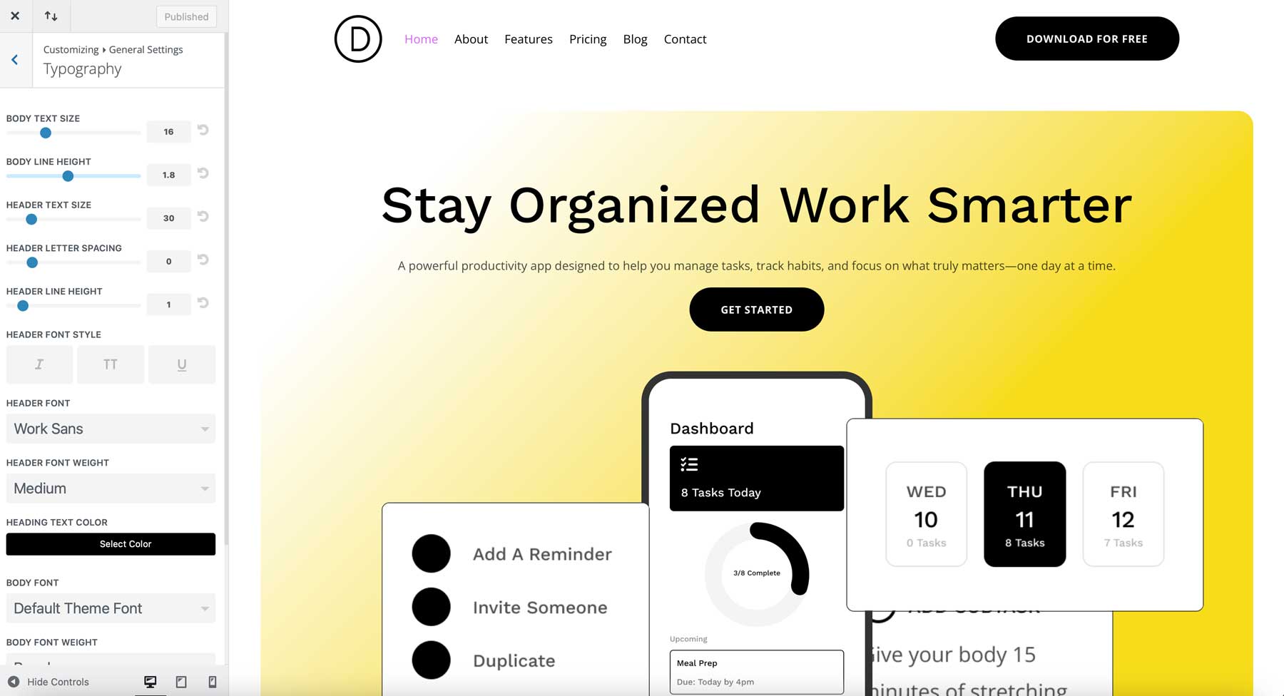 Situs starter aplikasi seluler untuk divi