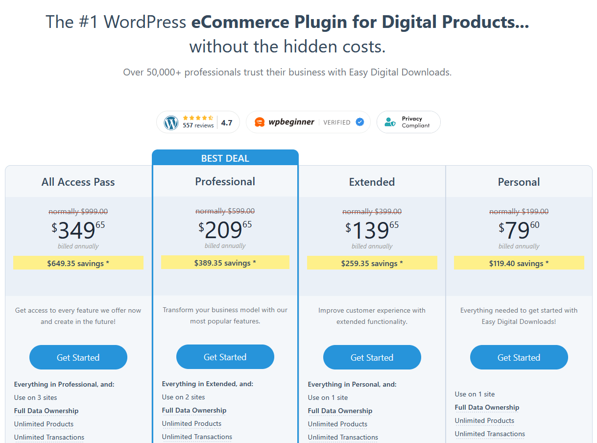 Kolay dijital indirme fiyatlandırma-Herothemes Easy Digital Downloads Pricing