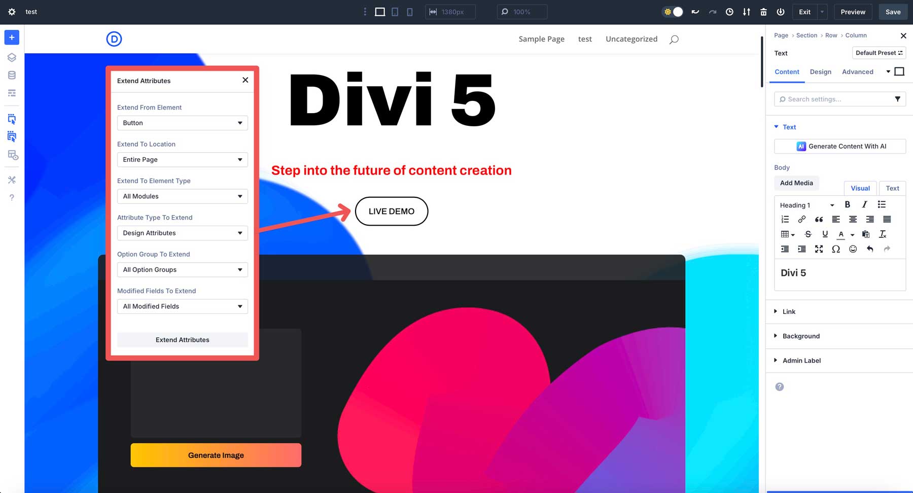 Divi 5'teki özellikleri genişletin