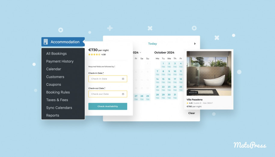 Plugin de location de vacances WordPress.