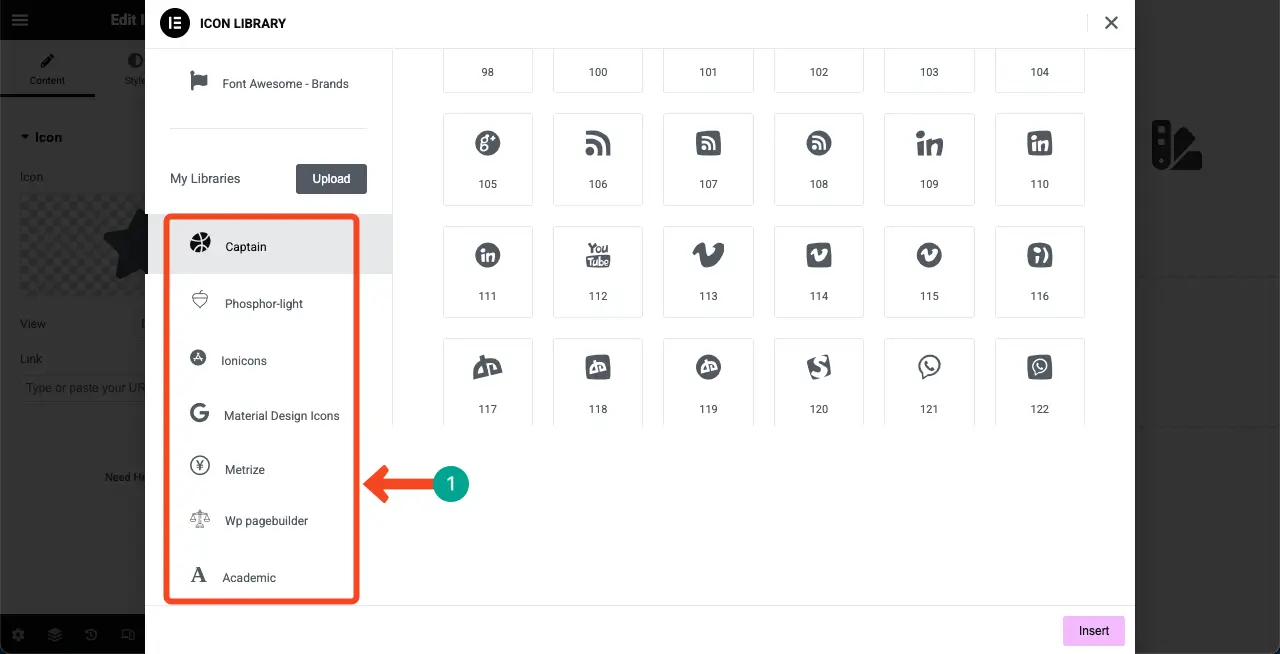 New icon batches added to the Elementor Library