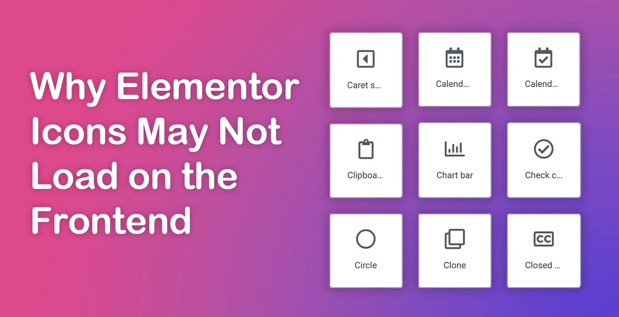 Why Elementor Icons May Not Load on the Frontend