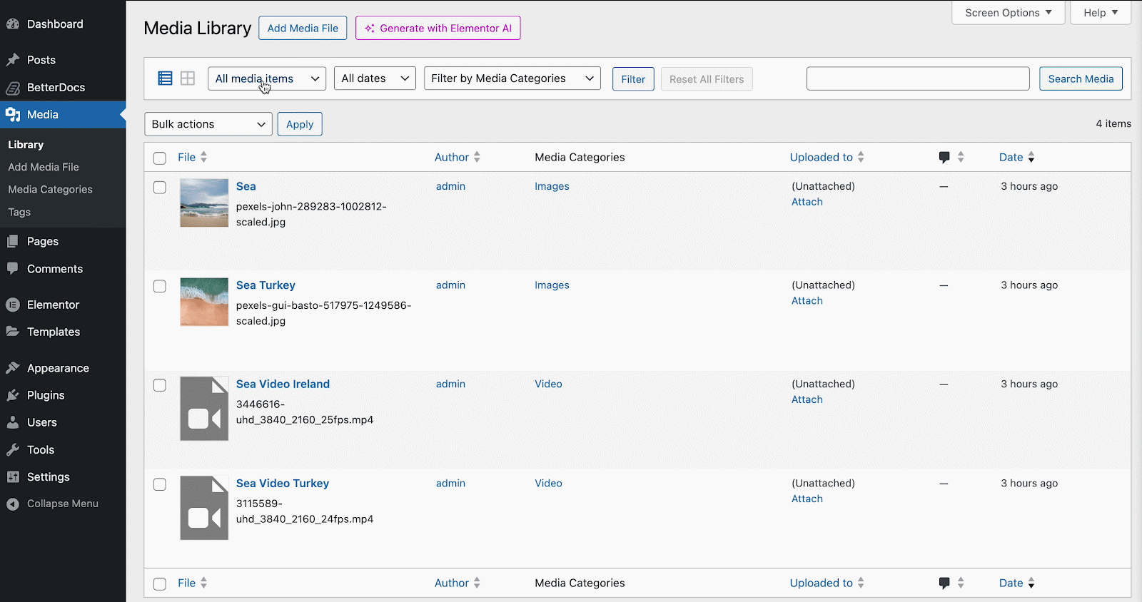 WordPress Media Library WordPress Media Library