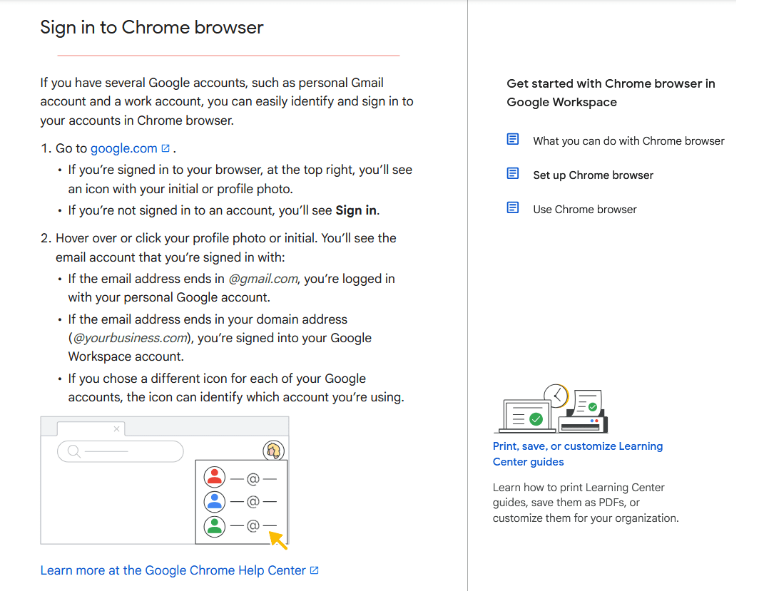 Google Chrome step-by-step instructions