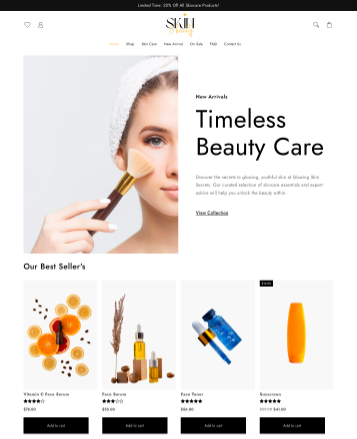 Beste WooCommerce -Themen mit Demo -Inhalt 11 Skin Care Website Template