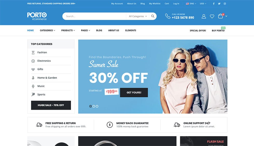 Beste WooCommerce -Themen mit Demo -Inhalt 84 Porto