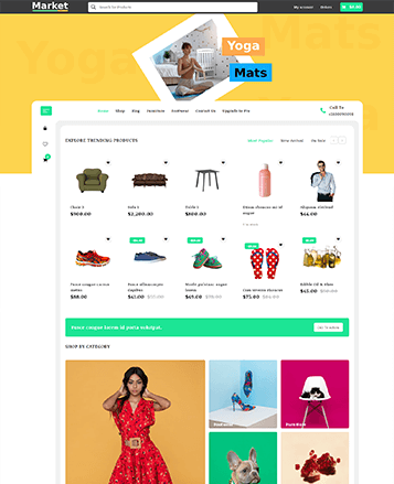 Beste WooCommerce -Themen mit Demo -Inhalt 70 market