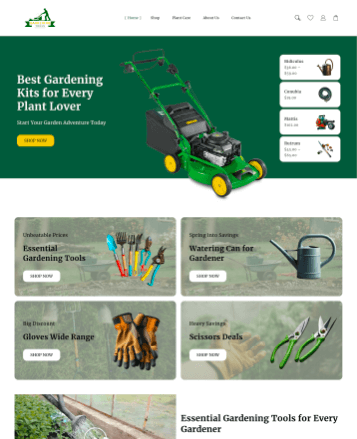 Beste Woocommerce -Themen mit Demo -Inhalten 25 gardening tool 3813