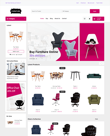 Beste WooCommerce -Themen mit Demo -Inhalt 42 furniture shop