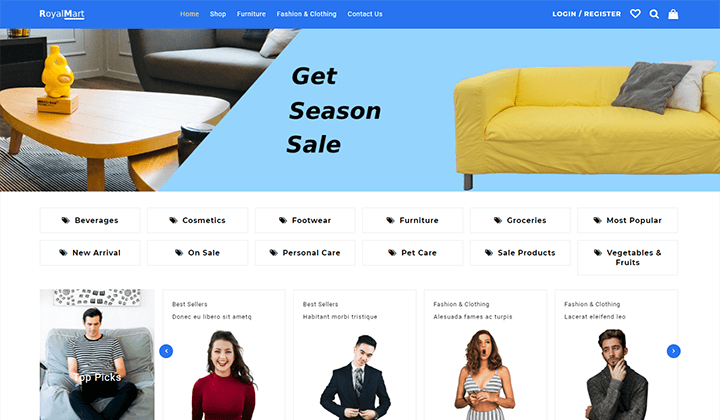 Beste WooCommerce -Themen mit Demo -Inhalt 62 royal-marketplace