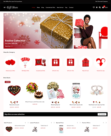 Beste WooCommerce -Themen mit Demo -Inhalt 38 gift store