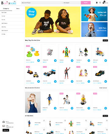 Beste Woocommerce -Themen mit Demo -Inhalt 60 baby store