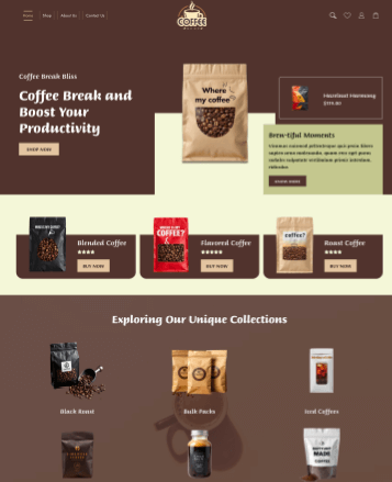 Beste Woocommerce -Themen mit Demo -Inhalt 23 coffee store 3132
