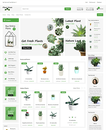 Beste WooCommerce -Themen mit Demo -Inhalt 39 plant store image