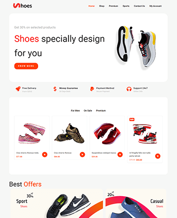 Beste WooCommerce -Themen mit Demo -Inhalt 34 shoe store demo