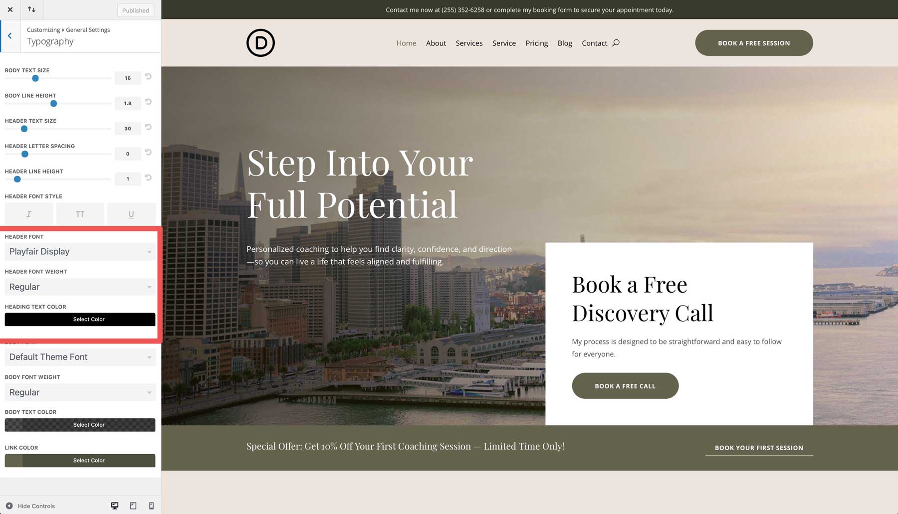 Life Coach Starter Site für Divi