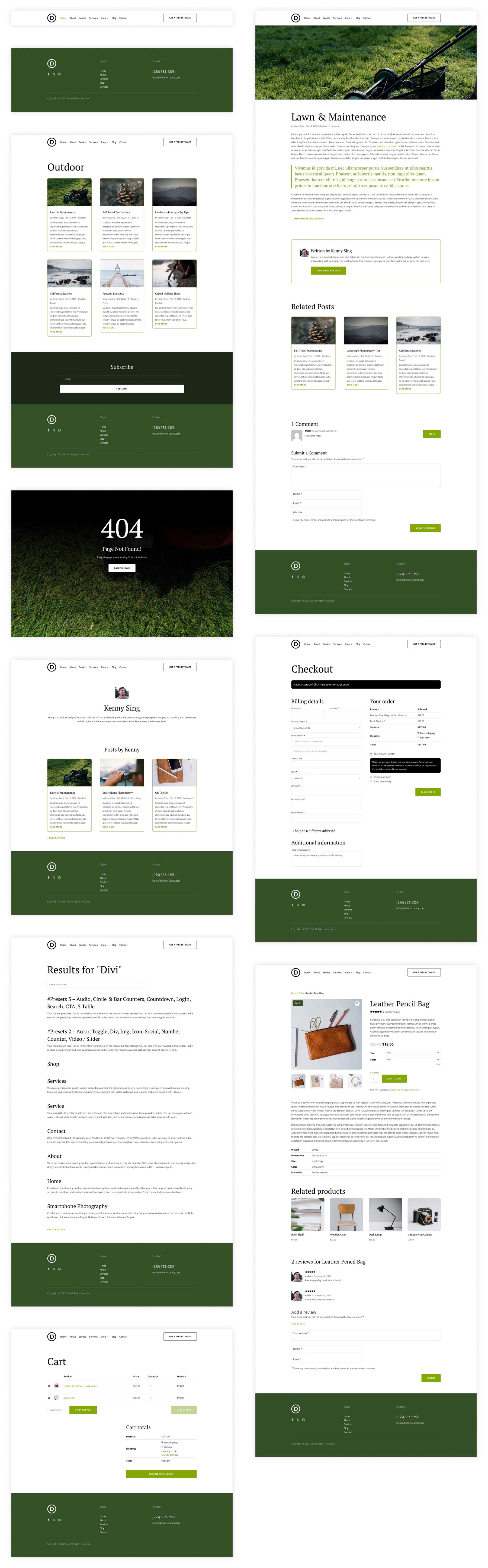 Situs starter lansekap untuk Divi