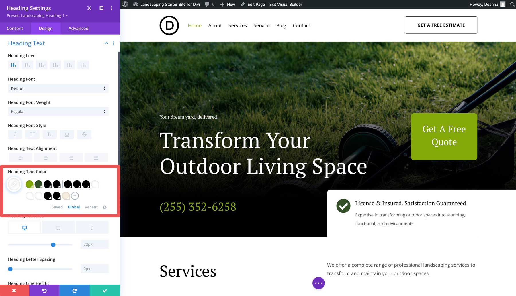 Situs starter lansekap untuk Divi