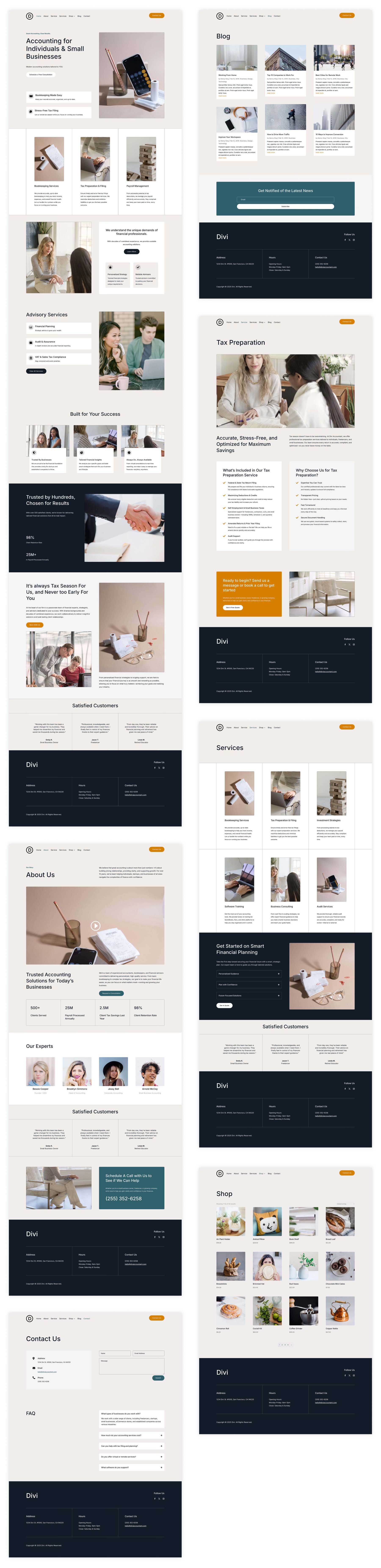 Accountant Starter Site für Divi