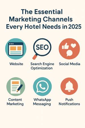 Canais de marketing para hotéis em 2025