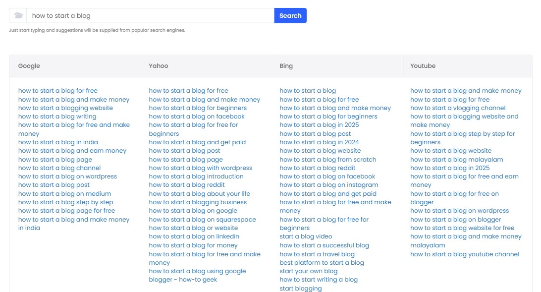 Keysearch 브레인 스토밍 도구