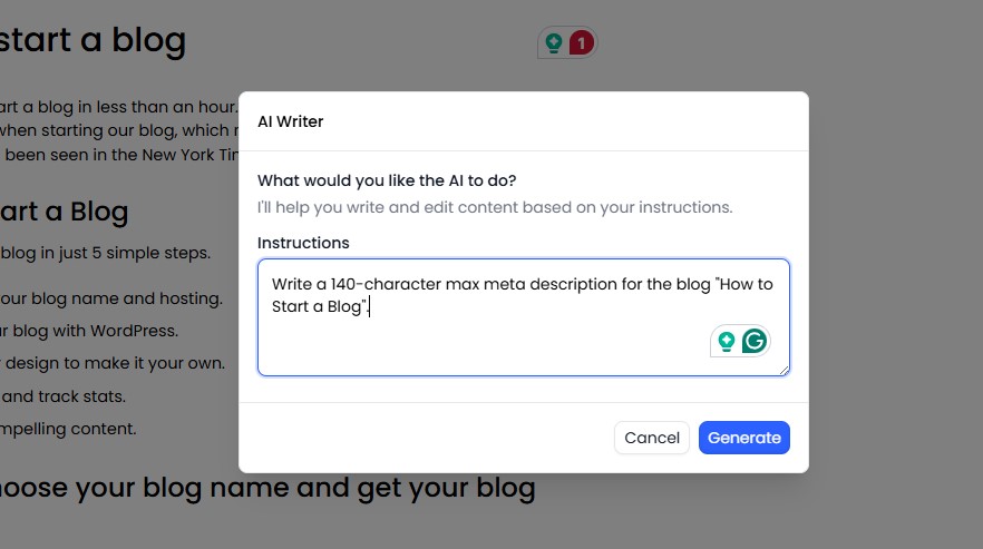 Keysearch AI Writer