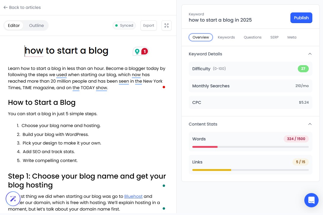 Keysearch Content Assistant