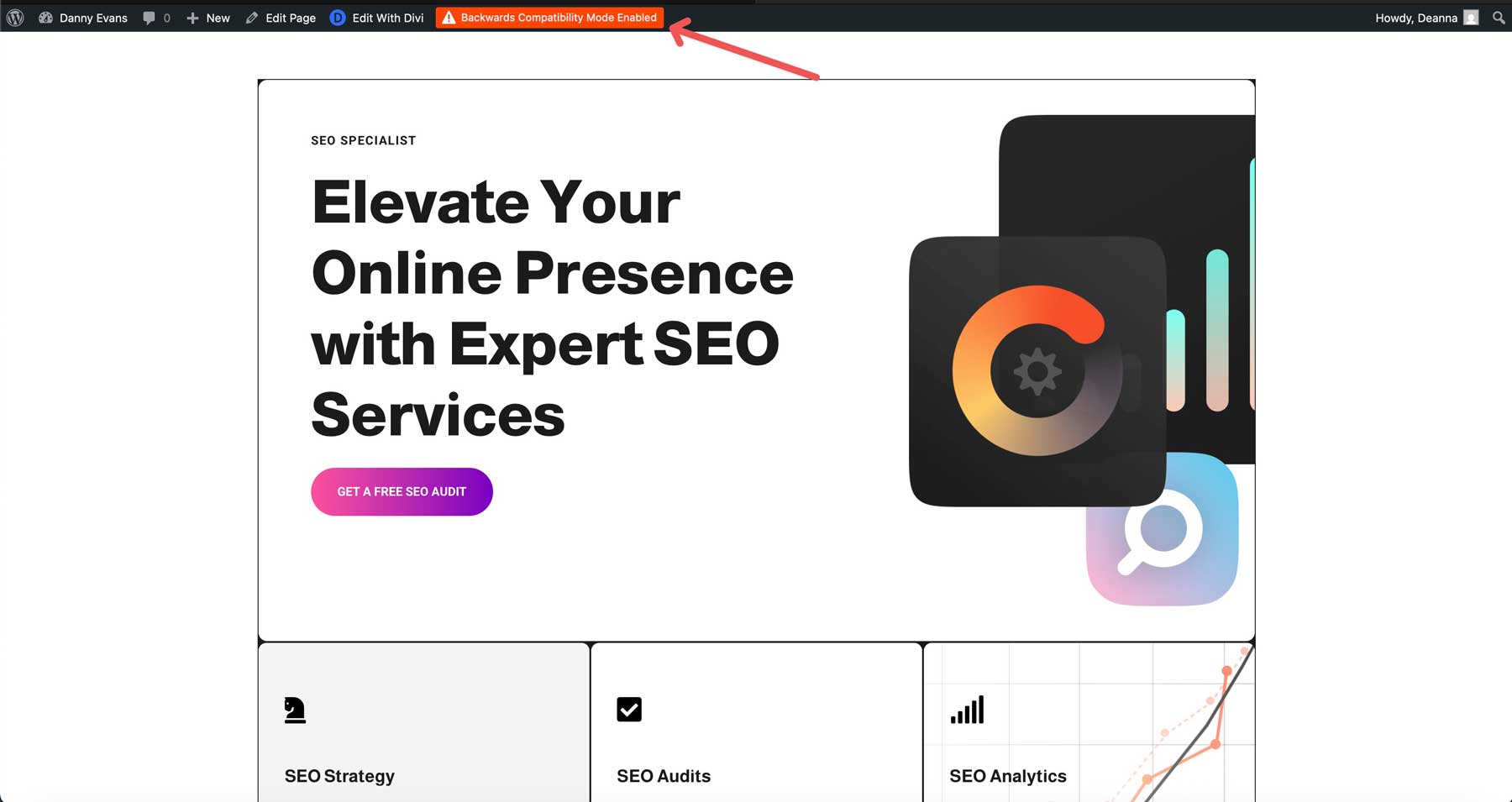 وضع التوافق المتخلف في Divi 5