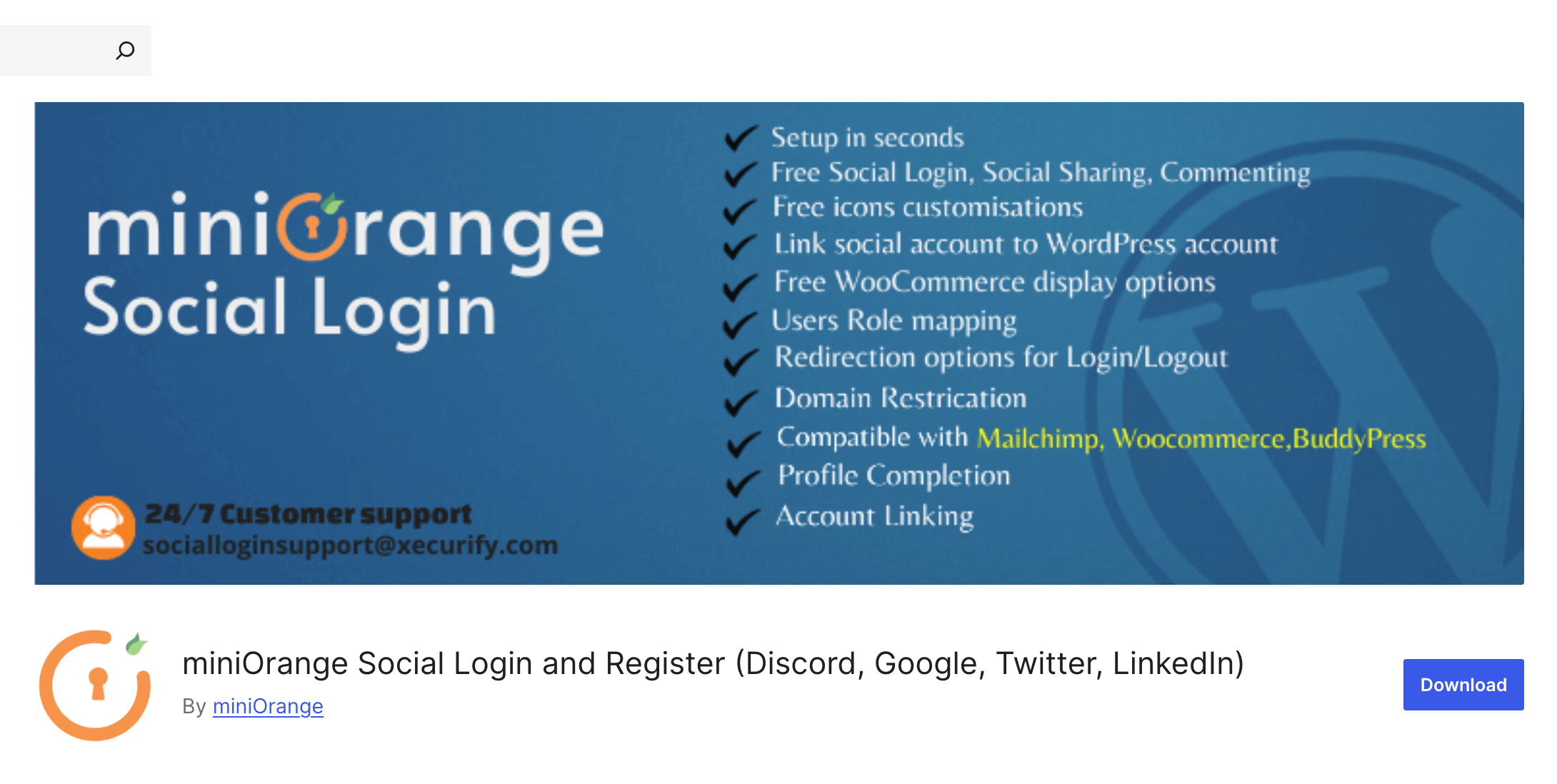 การเข้าสู่ระบบโซเชียล Miniorange (ปลั๊กอิน WordPress)