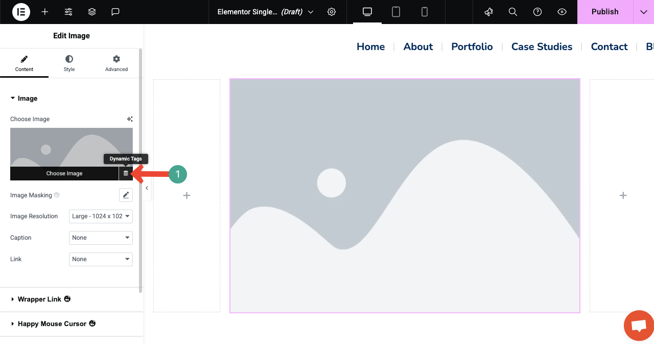 Comment créer une page Web dynamique dans WordPress avec Elementor 20 Set dynamic tags for the image