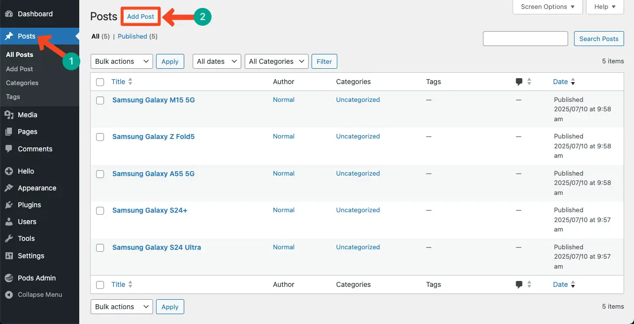 Comment créer une page Web dynamique dans WordPress avec Elementor 4 Create Posts from the Blog Section