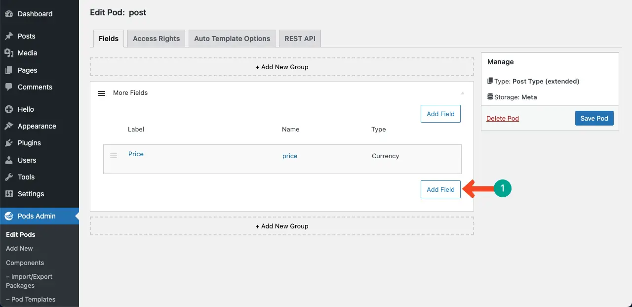Comment créer une page Web dynamique dans WordPress avec Elementor 11 Create another custom field