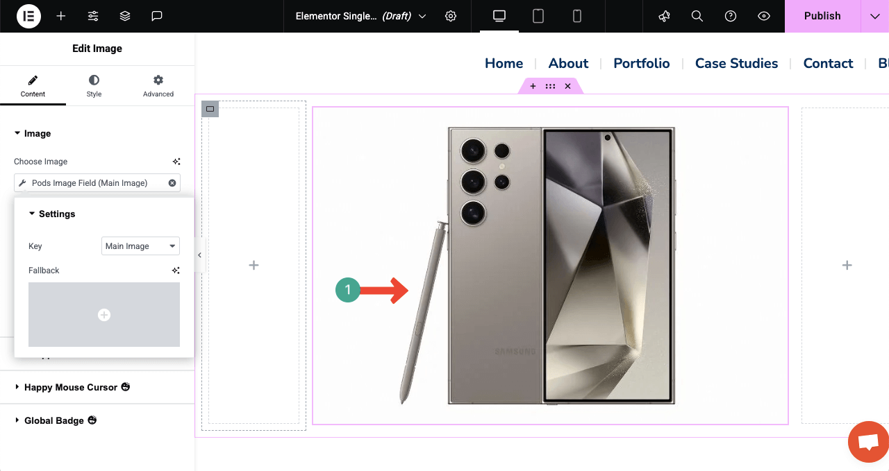 Comment créer une page Web dynamique dans WordPress avec Elementor 24 The Image is displayed
