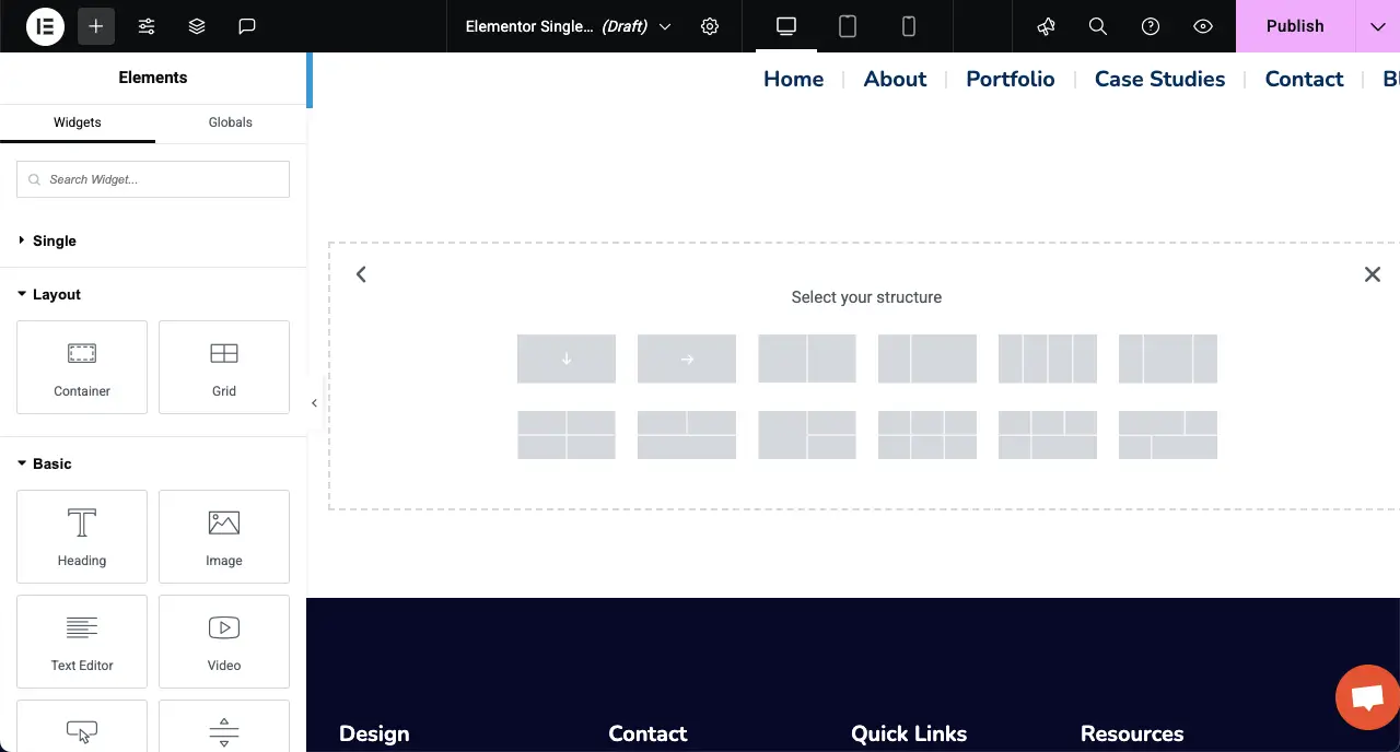 Comment créer une page Web dynamique dans WordPress avec Elementor 18 Create a Column Layout for the Dynamic Page Design