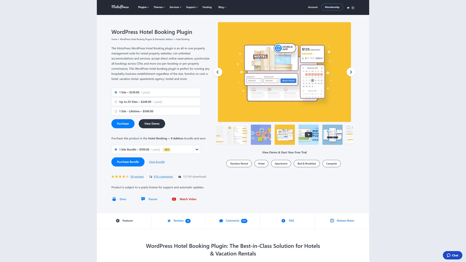 Graphique de la réservation d'hôtel, l'un des meilleurs plugins WordPress multi-vendeurs avec une puissante gestion immobilière.