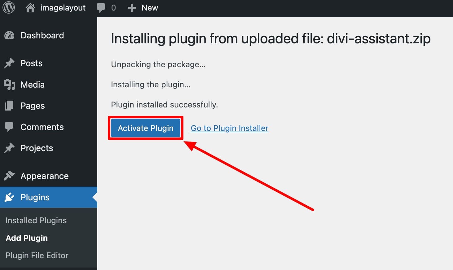 เปิดใช้งาน Divi Assistant