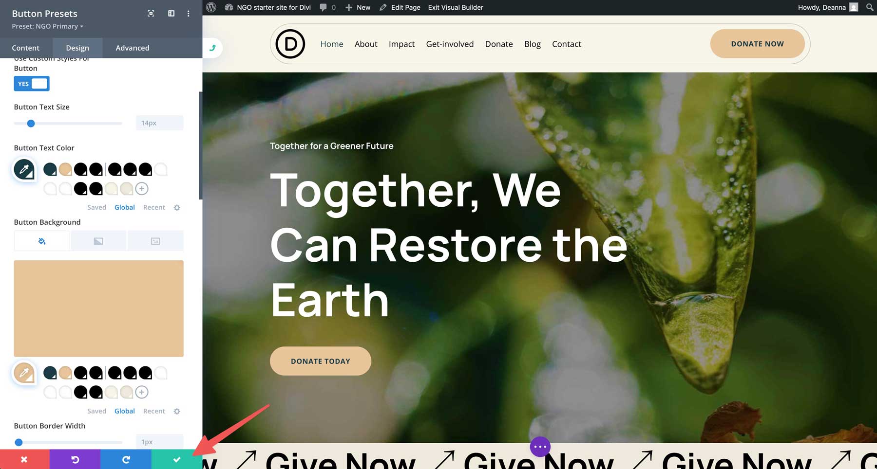 Situs starter LSM untuk Divi