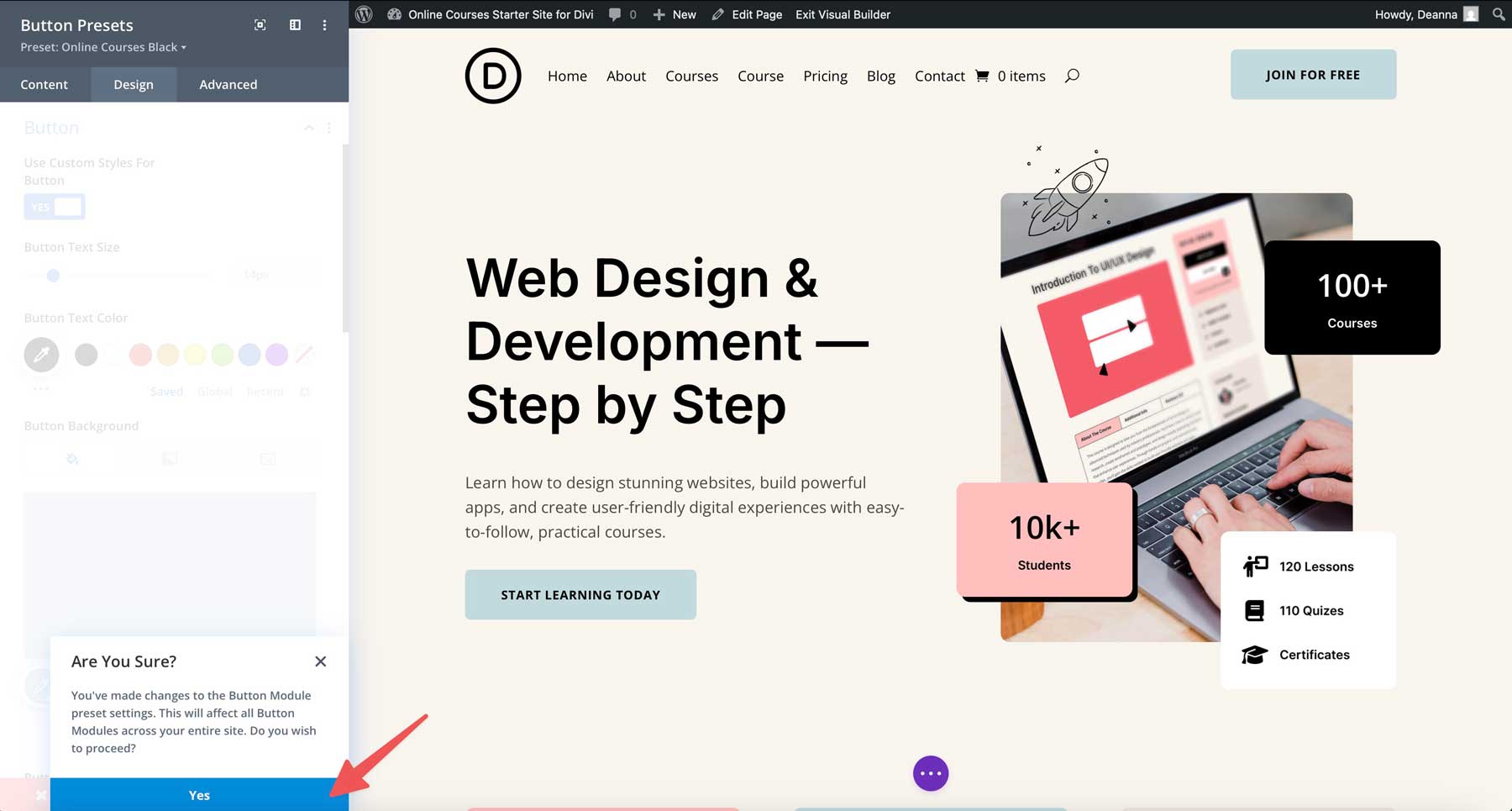 Situs Starter Kursus Online untuk Divi