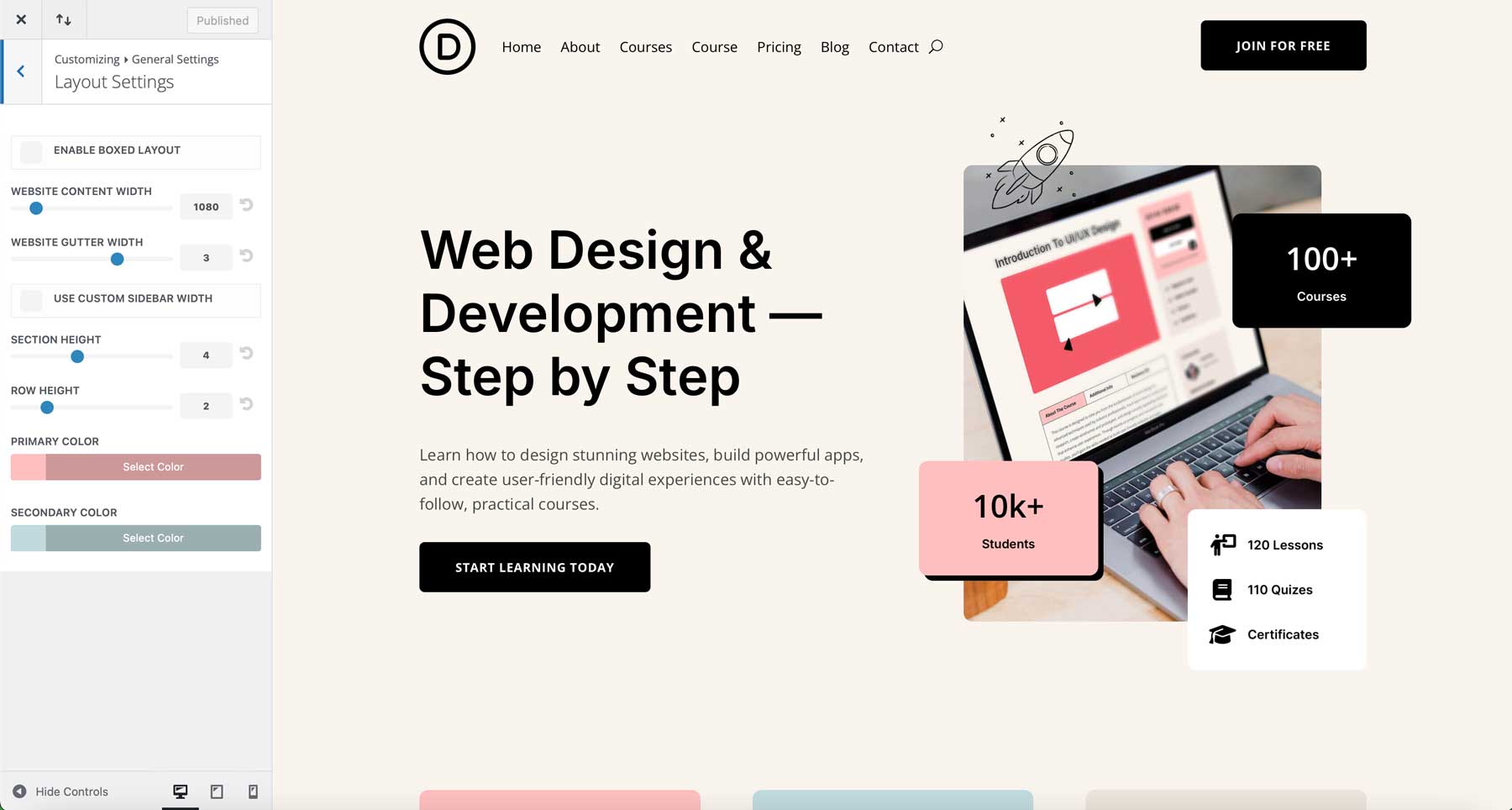 Situs Starter Kursus Online untuk Divi