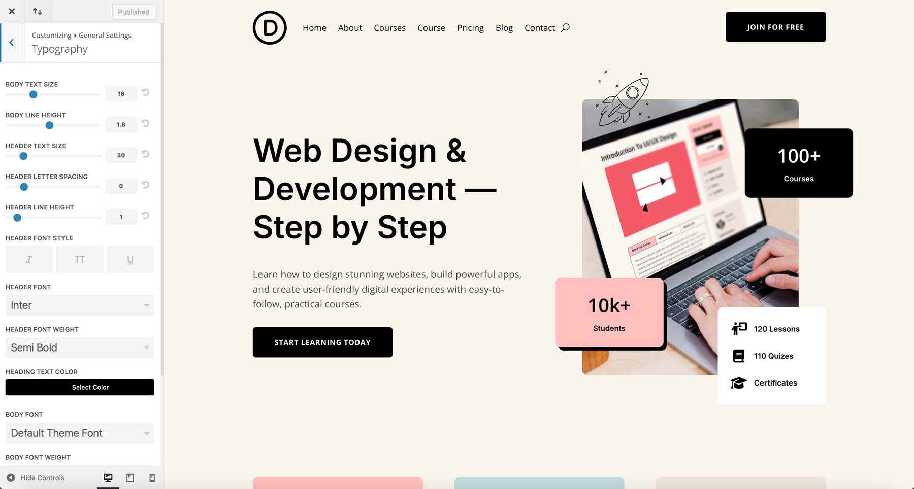 Situs Starter Kursus Online untuk Divi
