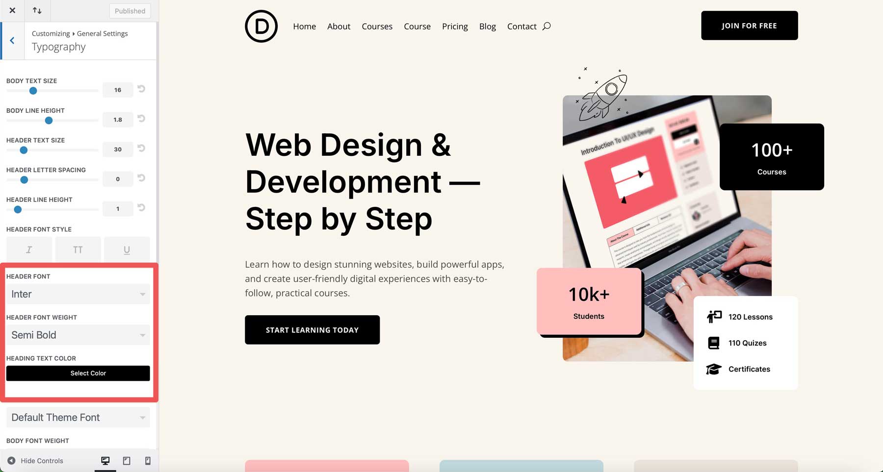 Situs Starter Kursus Online untuk Divi
